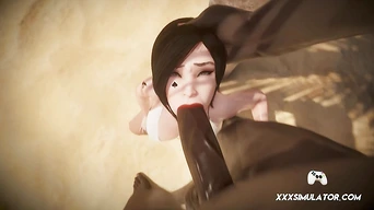 This 3D Beauty Slowly Seduces BBC Into Intense Anal & Creamy XXX